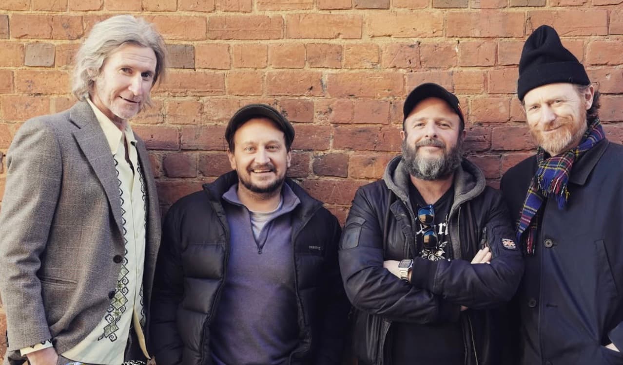 The cast of Waiting for Godot — Tim Rogers, Luke Lennox, Gus Read-Hill and Tim Heath