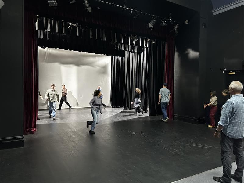 The Seagull cast in rehearsal at The Phee Broadway Theatre